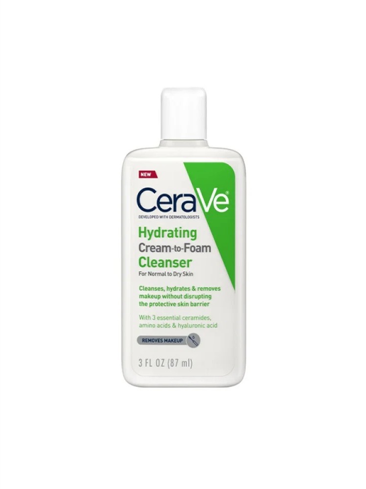 Cerave Hydrating Cream to Foam Cleanser For Normal to Dry Skin-87ml