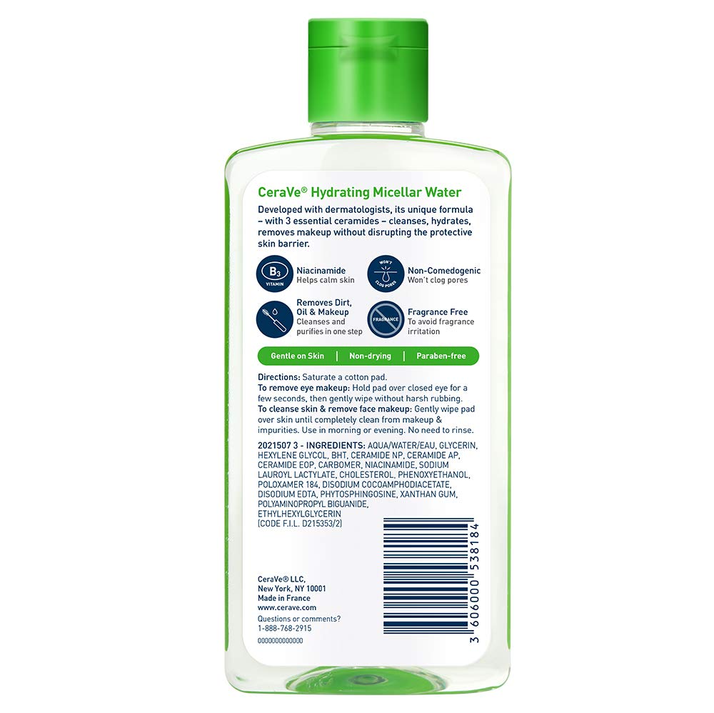 Cerave Hydrating Micellar Water Ultra Gentle Cleanser-296ml