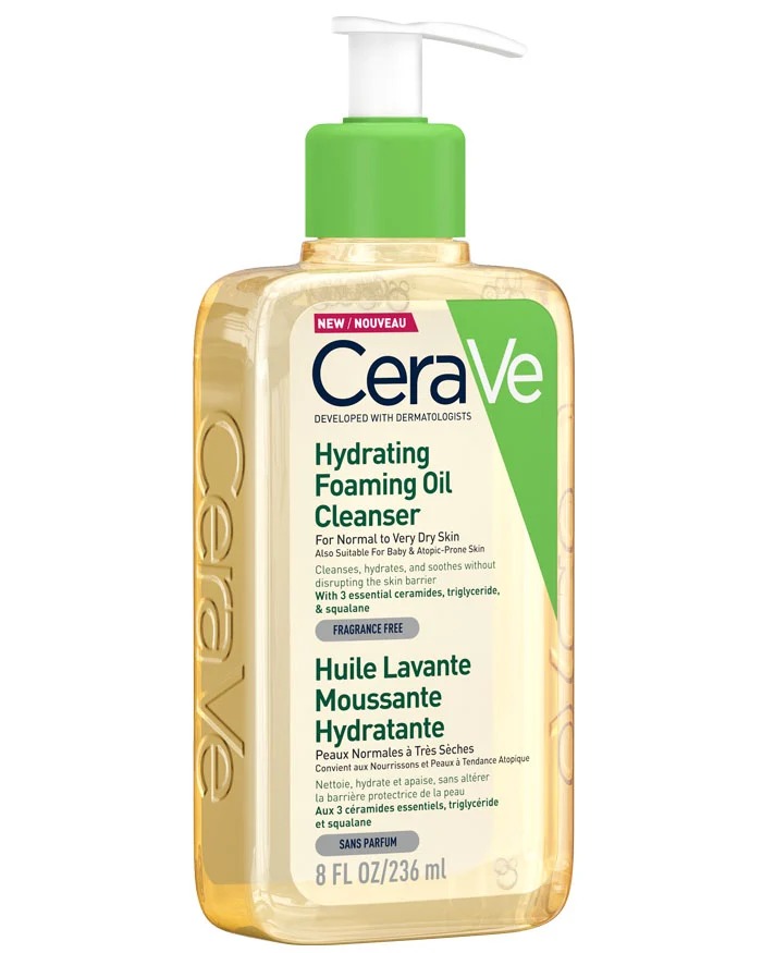 Cerave Hydrating Foaming Oil Cleanser For Normal to very Dry Skin-236ml