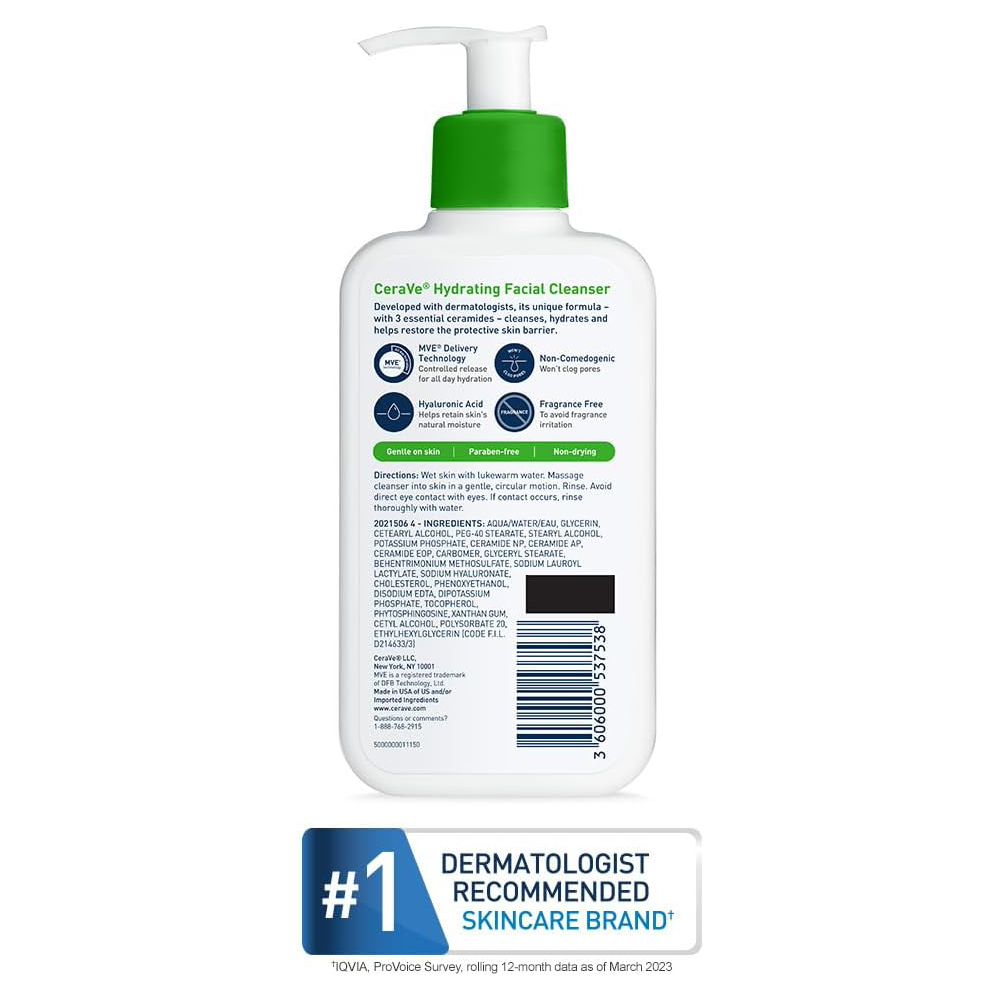Cerave Hydrating Facial Cleanser For Normal to Dry Skin-237ml