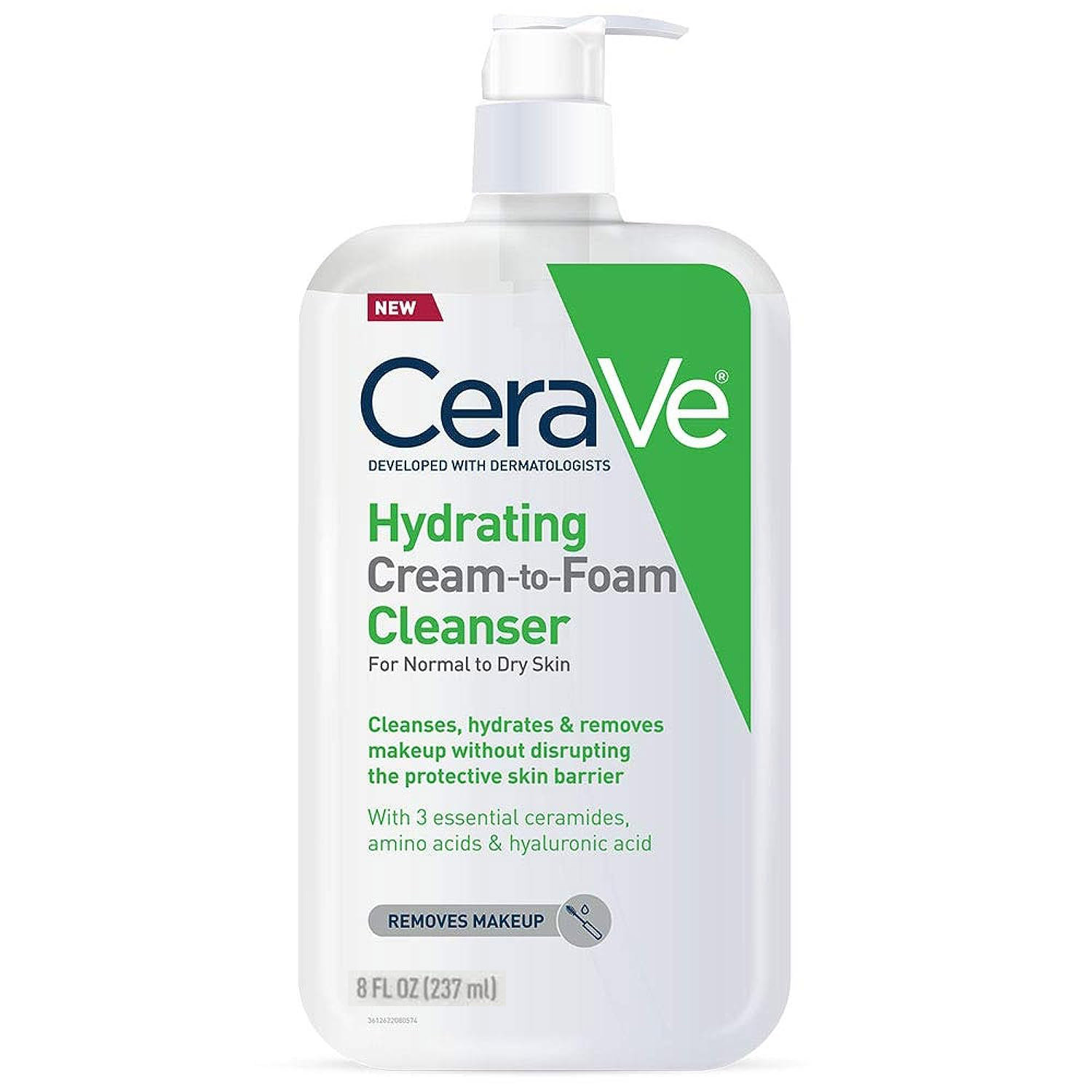 Cerave Hydrating Cream to Foam Cleanser For Normal to Dry Skin-237ml