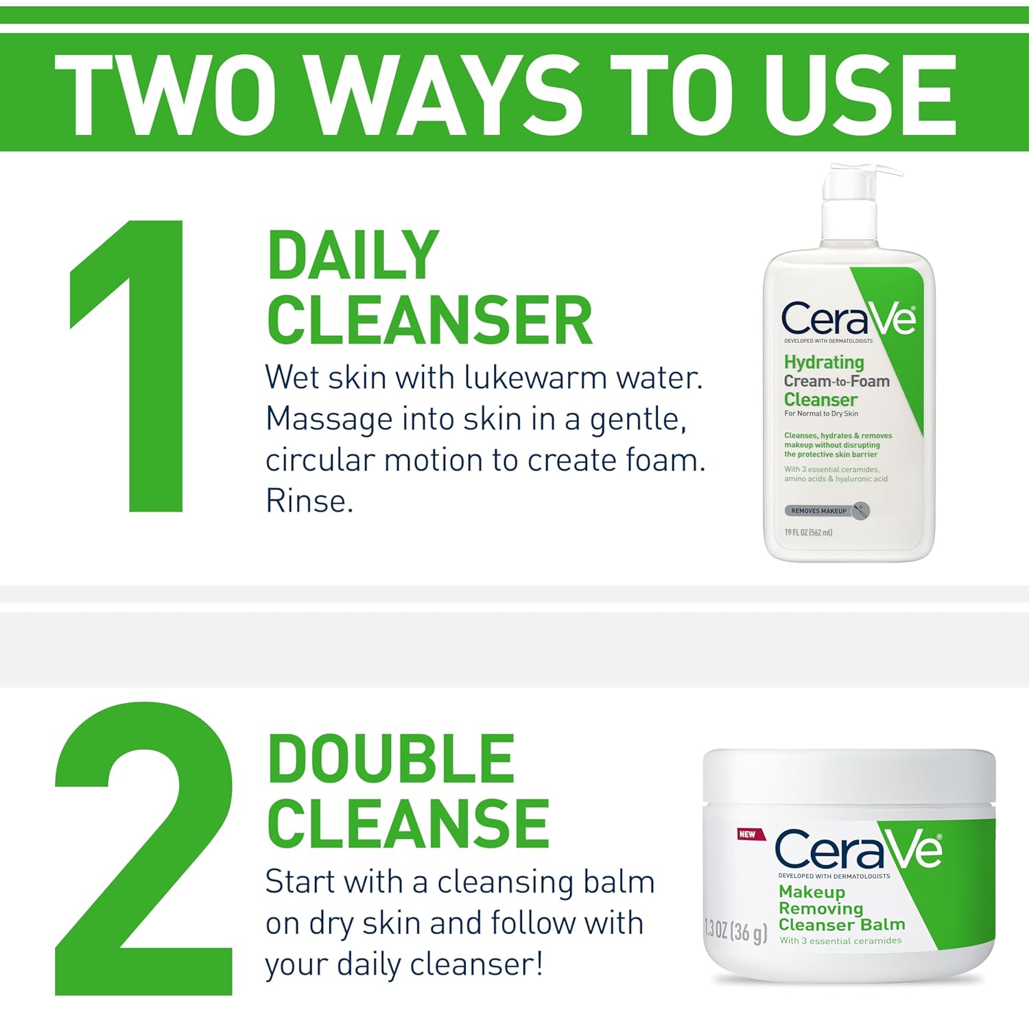Cerave Hydrating Cream to Foam Cleanser For Normal to Dry Skin-237ml thumbnail 13