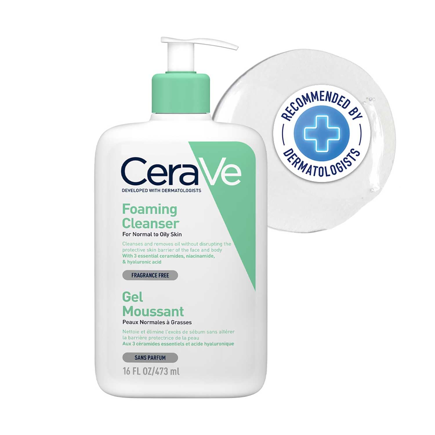Cerave Foaming Cleanser For Normal to oily Skin-473ml