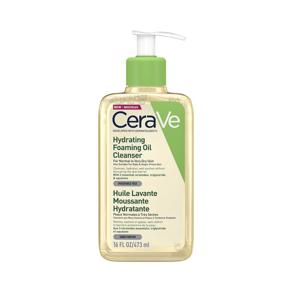 Cerave Hydrating Foaming Oil Cleanser For Normal to Very Dry Skin-473ml