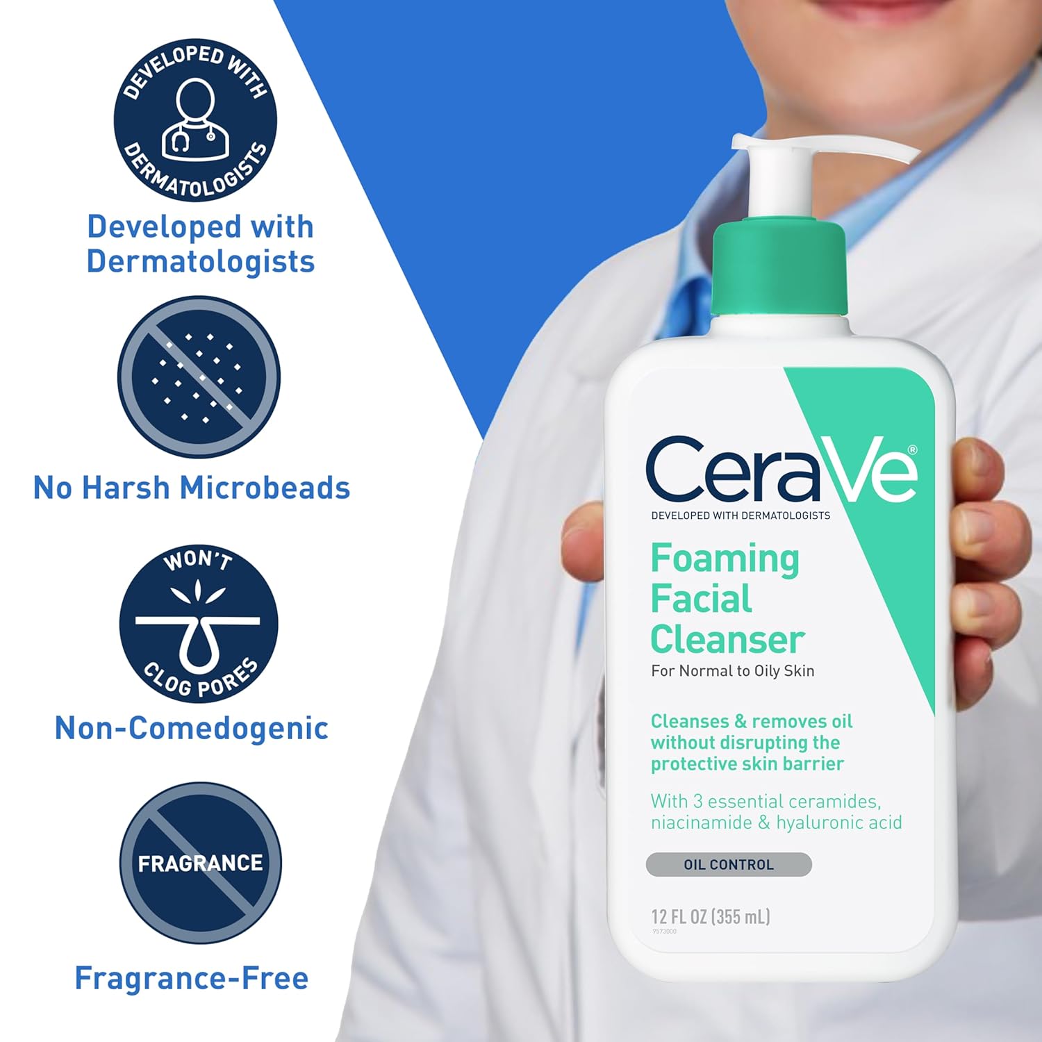 Cerave Foaming Facial Cleanser For Normal to Oily Skin-473ml thumbnail 6