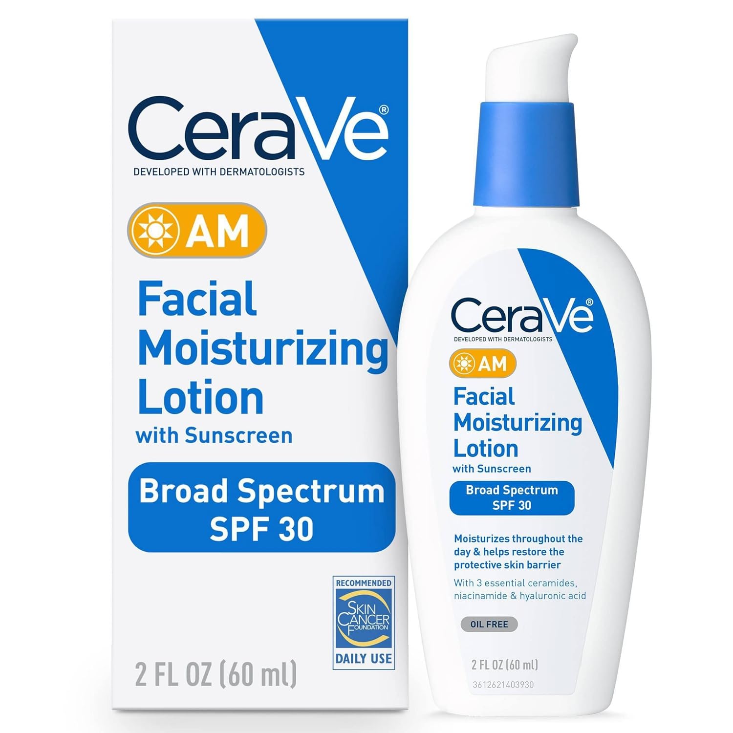 Cerave AM Facial Moisturizing Lotion Sunscreen SPF 30-60ml