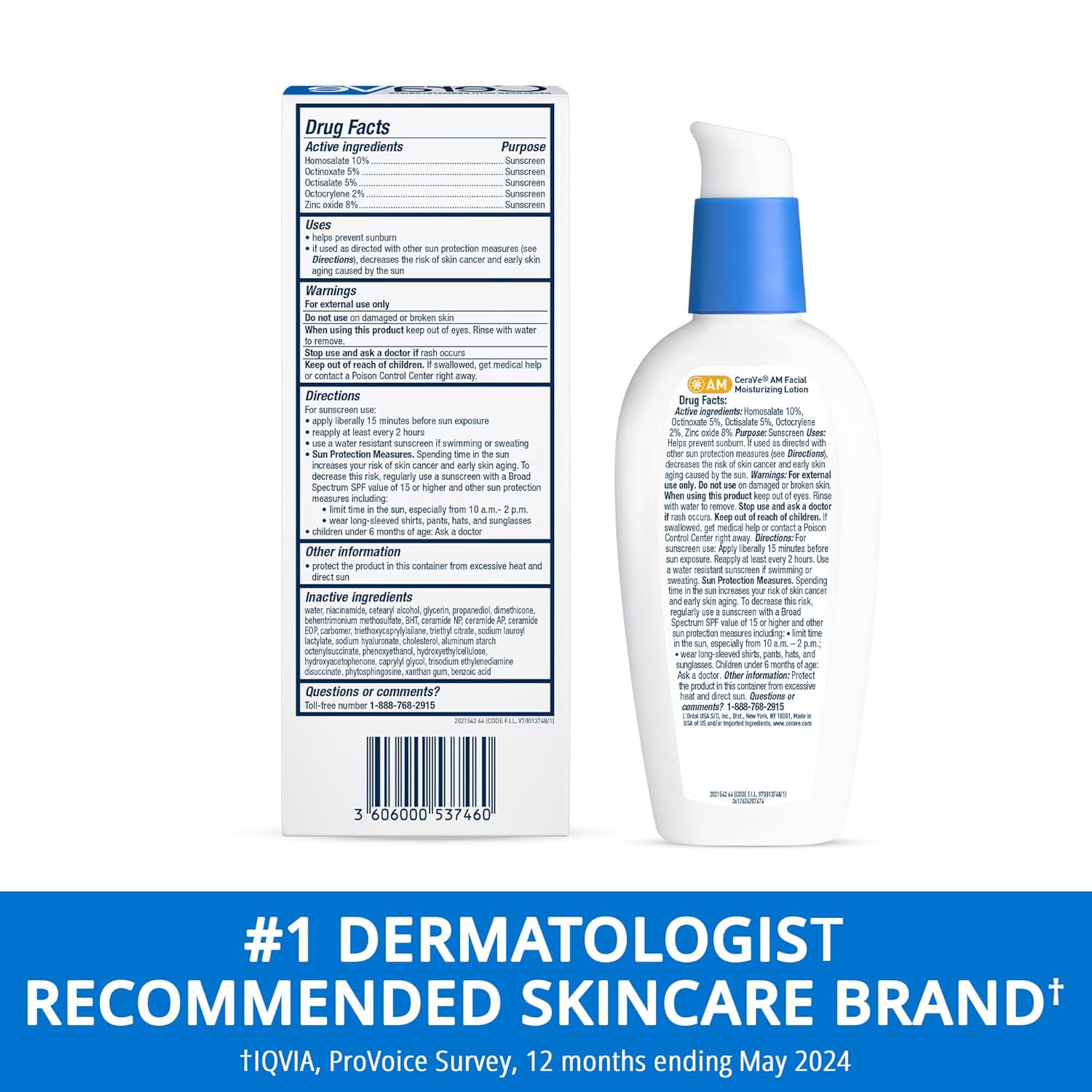 Cerave AM Facial Moisturizing Lotion Sunscreen SPF 30-60ml