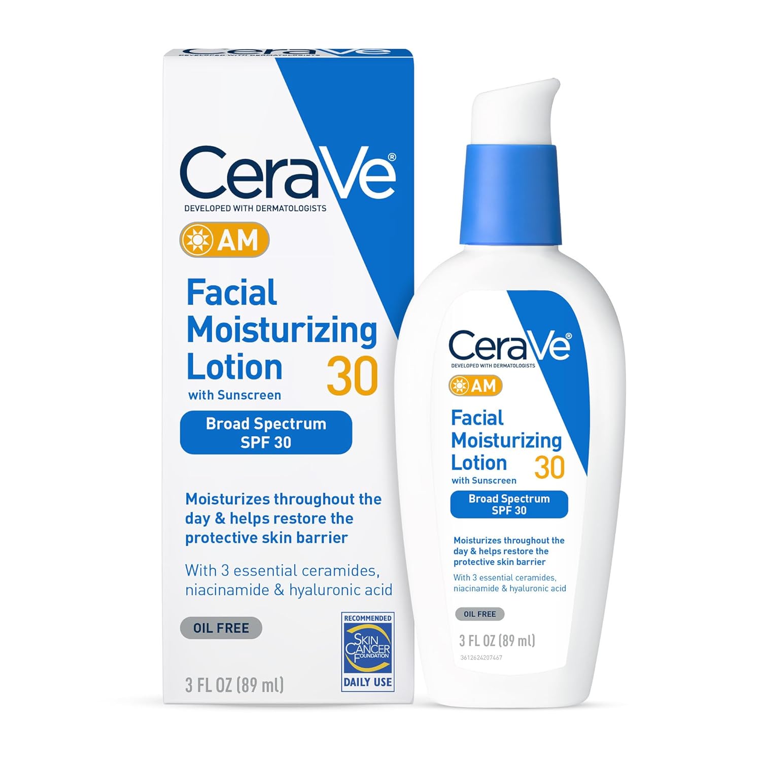 Cerave AM Facial Moisturizing Lotion with Sunscreen SPF 30-89ml