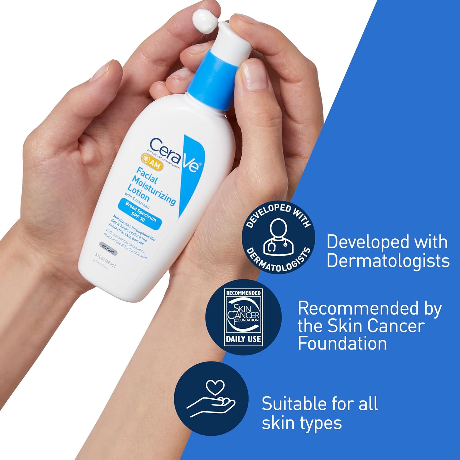 Cerave AM Facial Moisturizing Lotion with Sunscreen SPF 30-89ml thumbnail 3