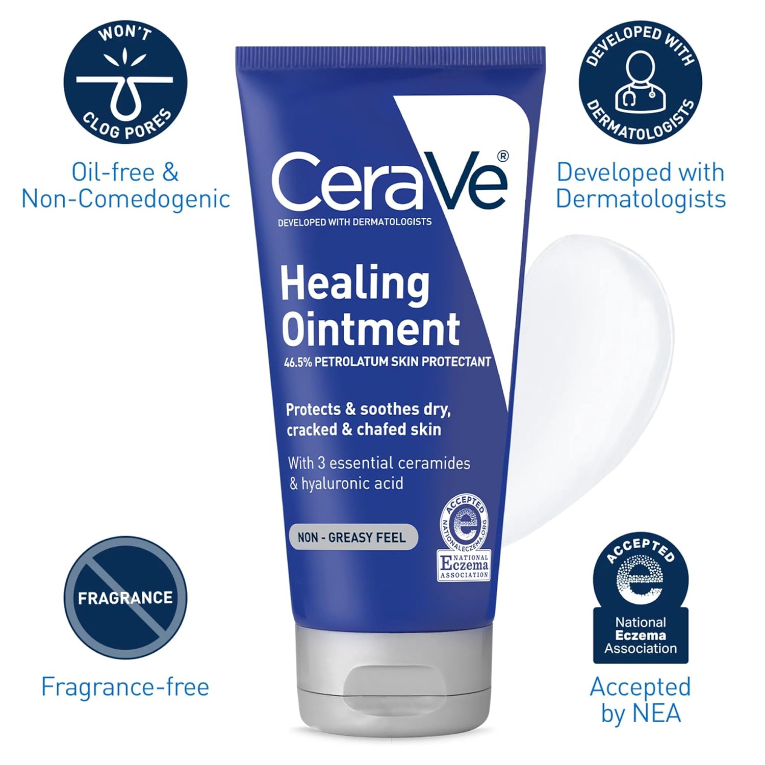 Cerave Healing Ointment Skin Protectant Non-Greasy Feel-144g thumbnail 8