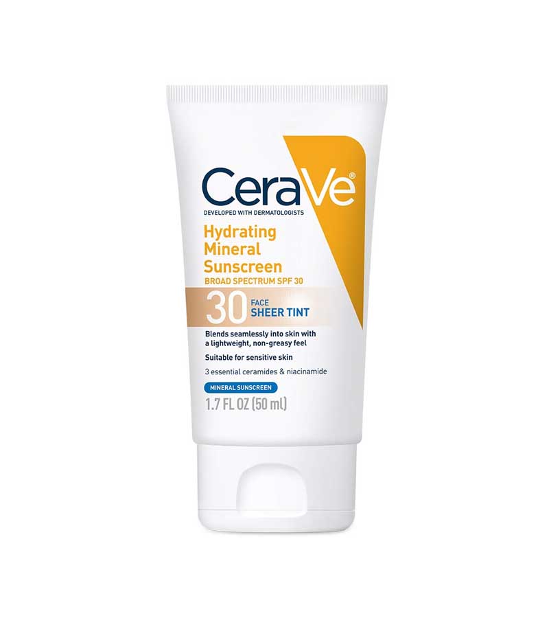 Cerave Hydrating Sunscreen Broad Spectrum SPF 30 Face Sheer Tint-50ml