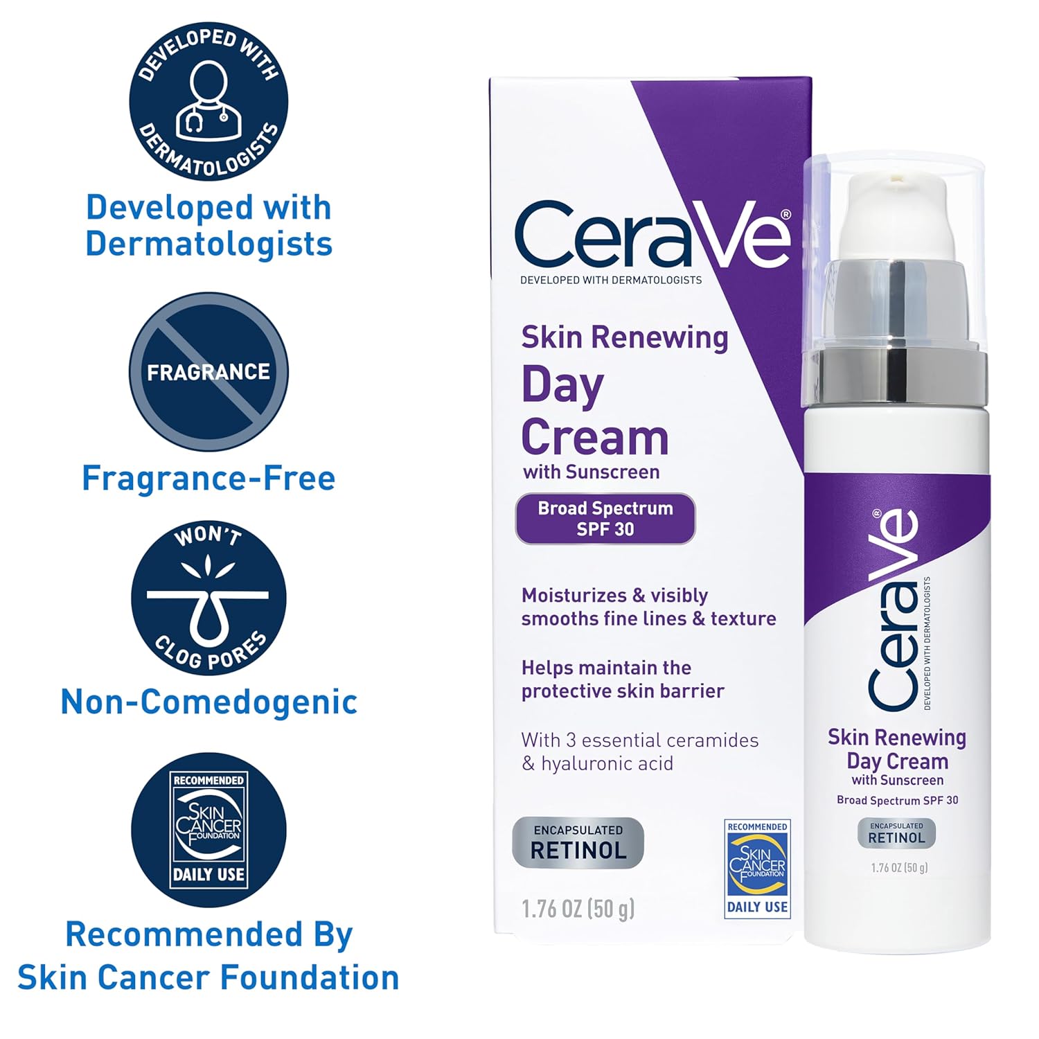 Cerave Skin Renewing SPF 30 Day Cream with Sunscreen-50g thumbnail 4