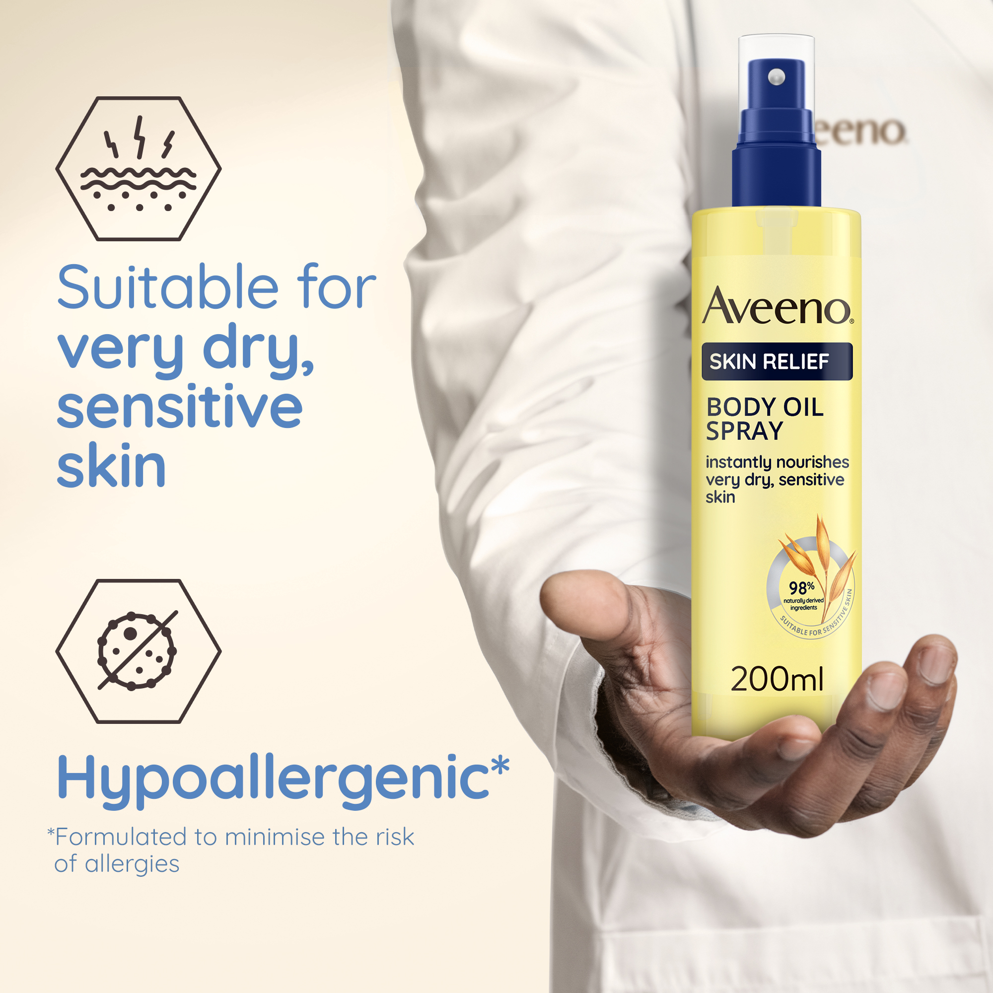 Aveeno Skin Relief Body Oil Spray-200ml thumbnail 3