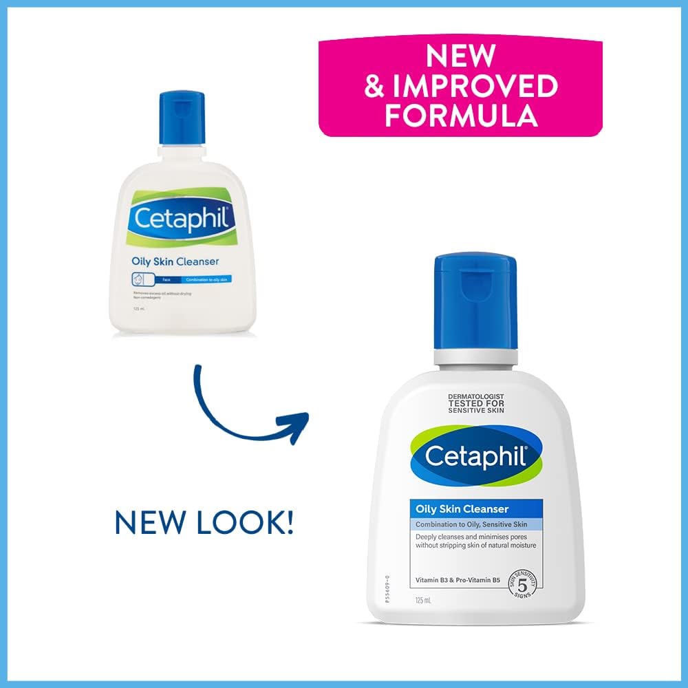 Cetaphil Oily Skin Cleanser for Oily & Sensitive Skin-125ml thumbnail 3