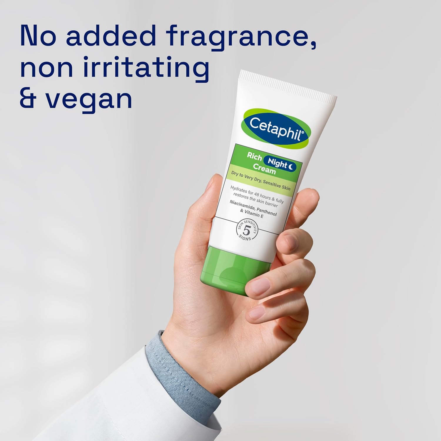 Cetaphil Dry to Very Dry Sensitive Skin Rich Night Cream-50g thumbnail 4