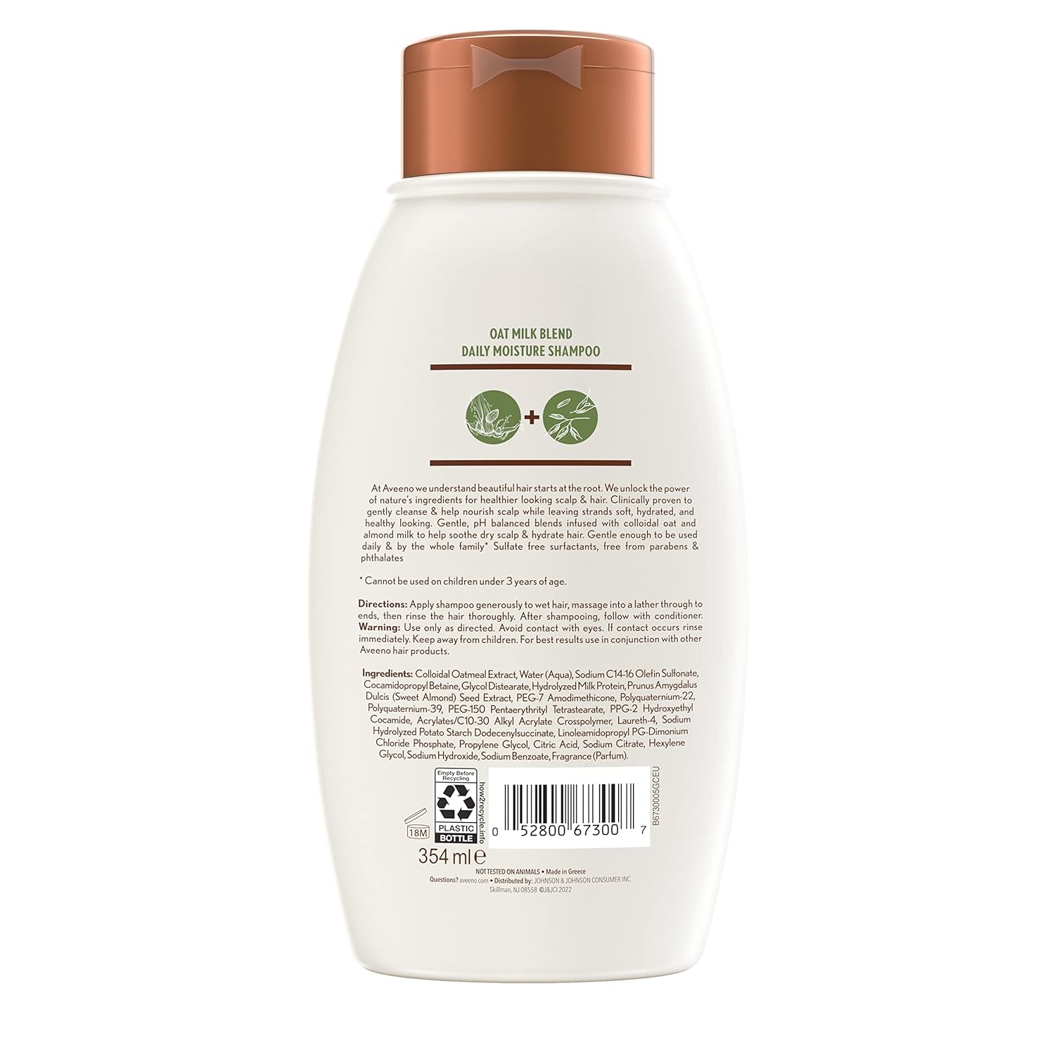 Aveeno Oat Milk Blend Daily Moisture Sampoo-354ml
