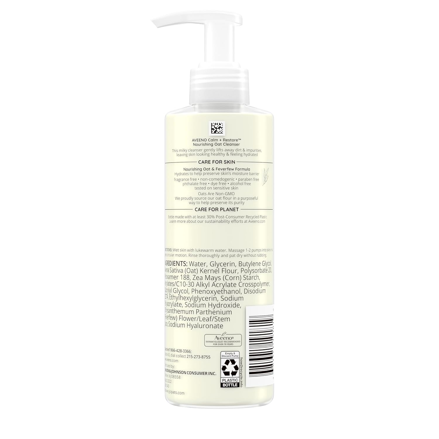 Aveeno Calm + Restore Nourishing Oat Cleanser-232ml