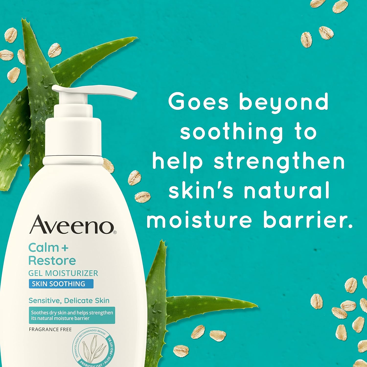 Aveeno Calm + Restore Skin Soothing Gel Moisturizer for Sensitive & Delicate Skin-340g thumbnail 4