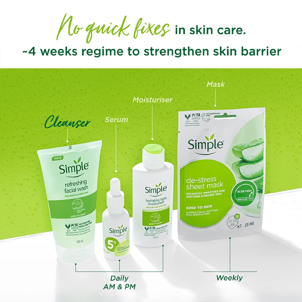 Simple Refreshing Facial Wash with Vitamin B5+E-150ml thumbnail 6