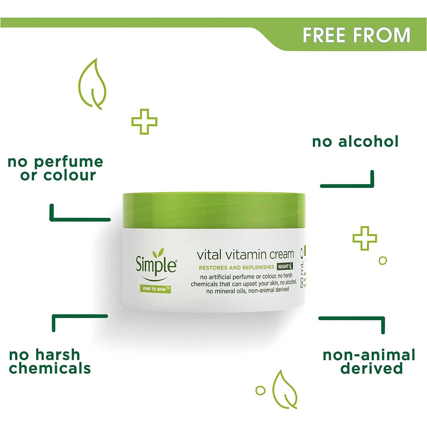 Simple Kind To Skin Vital Vitamin Night Cream-50ml thumbnail 5