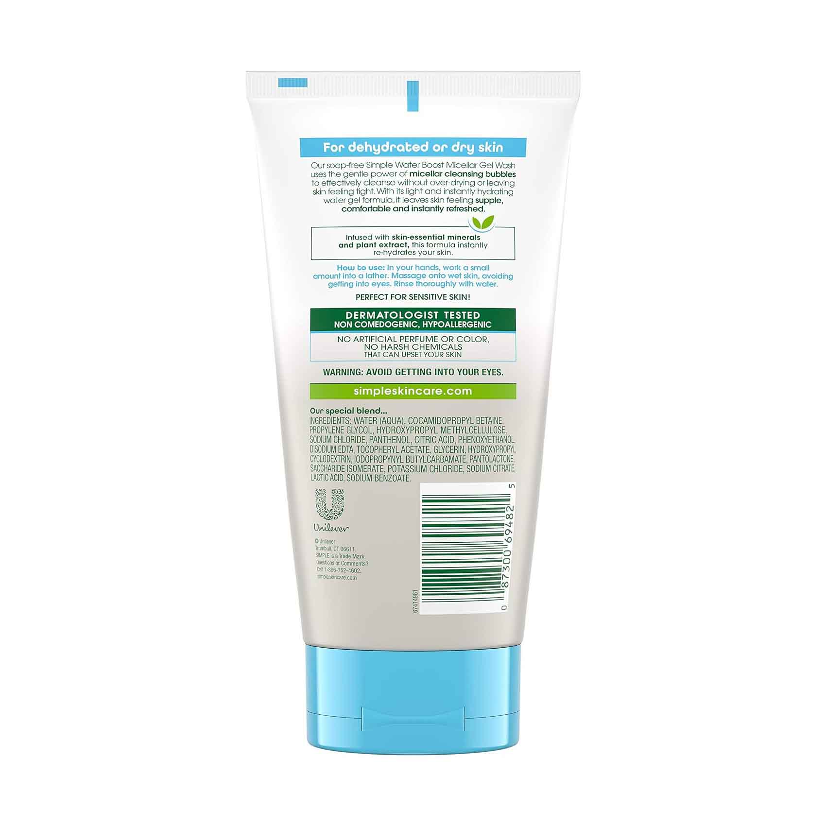 Simple Water Boost Micellar Facial Gel Wash-150ml