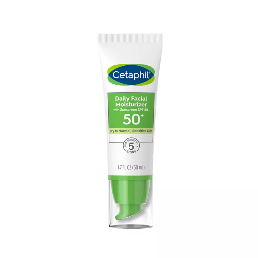 Cetaphil Daily Facial Moisturizer with Sunscreen SPF50+ Dry to Normal, Sensitive Skin-50ml