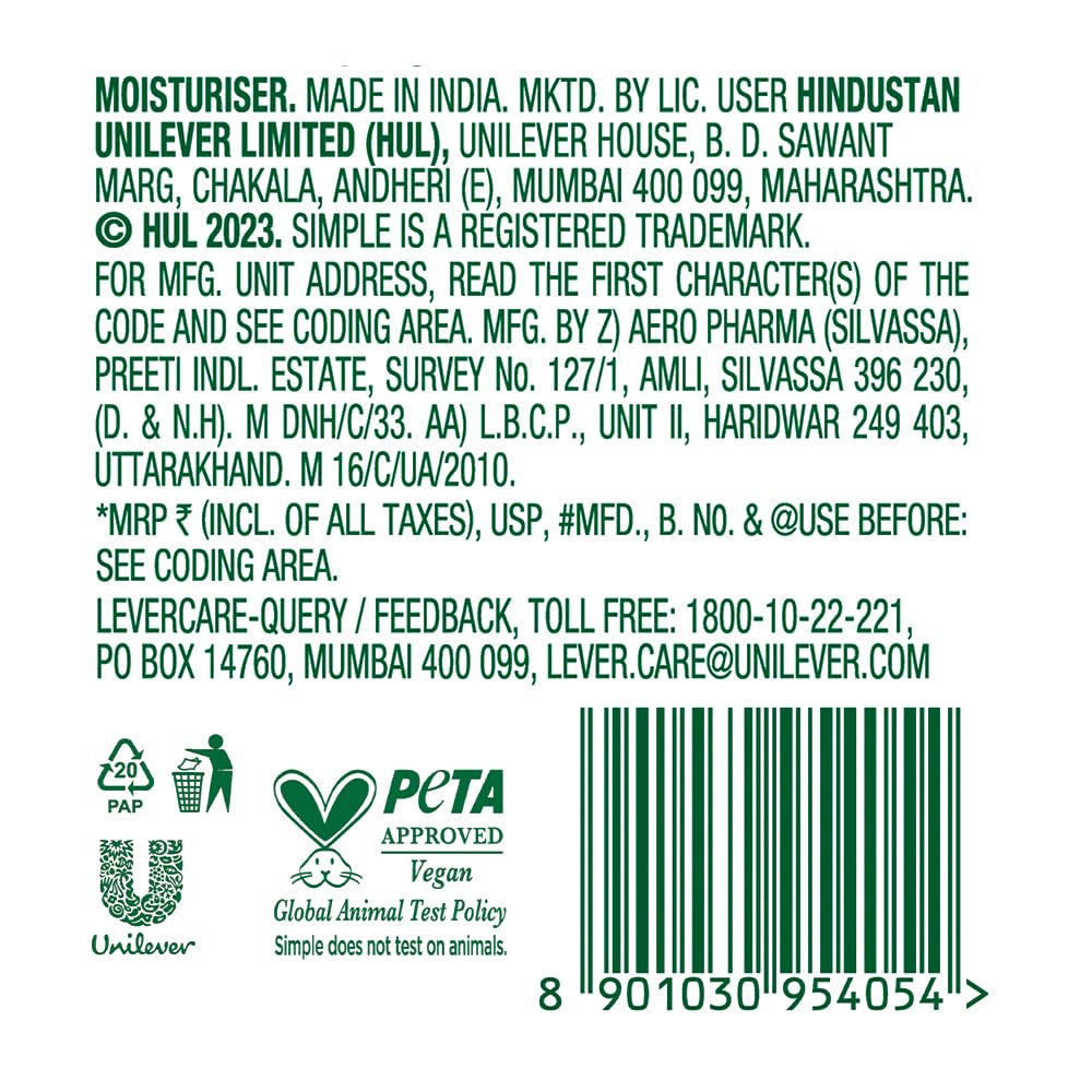 Simple Hydrating Light Moisturiser with B5, E & Niacinamide–125ml thumbnail 9