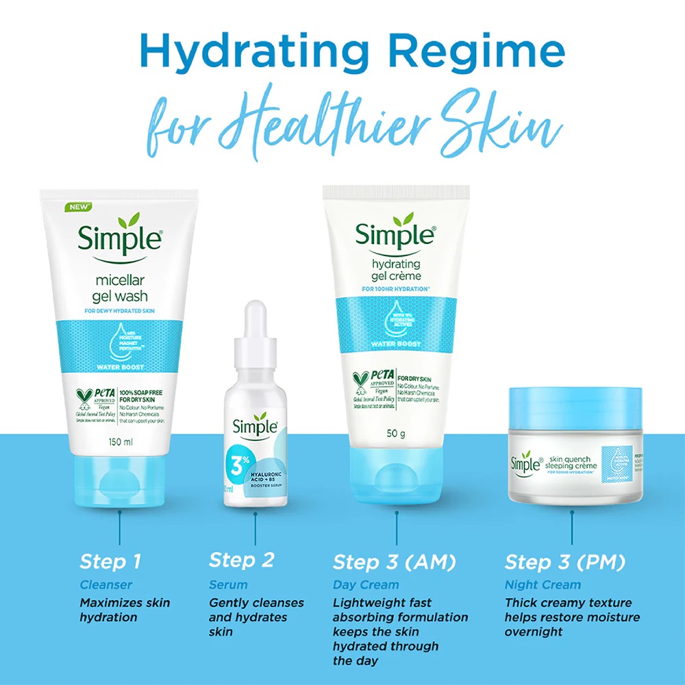 Simple Water Boost Skin Quench Sleeping Cream-50ml thumbnail 10