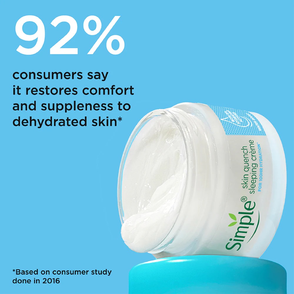 Simple Water Boost Skin Quench Sleeping Cream-50ml thumbnail 4