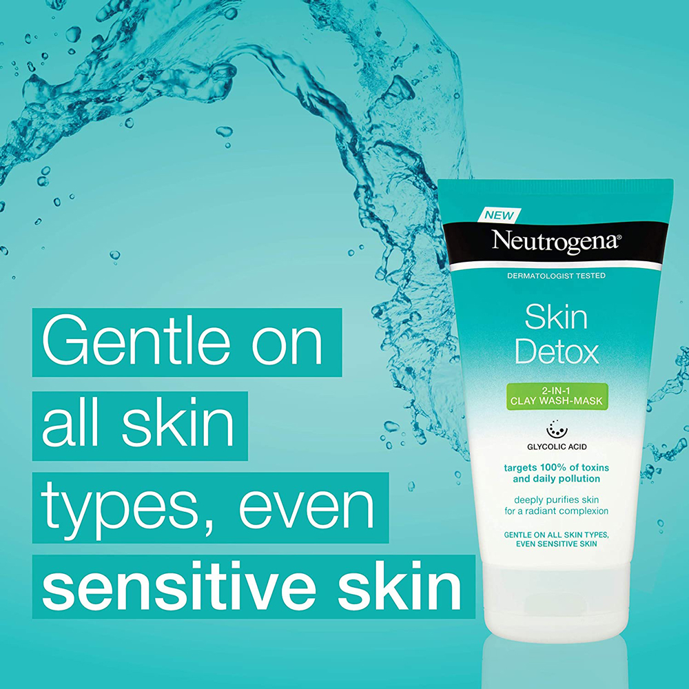 Neutrogena Skin Detox 2 In 1 Clay Wash Mask-150ml thumbnail 4
