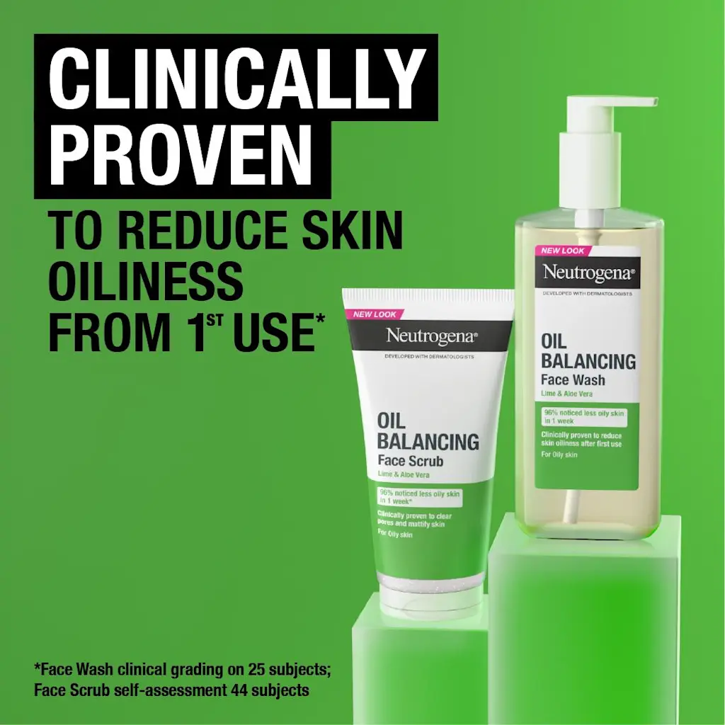 Neutrogena Oil Balancing Facial Wash with Lime & Aloe Vera-200ml thumbnail 5