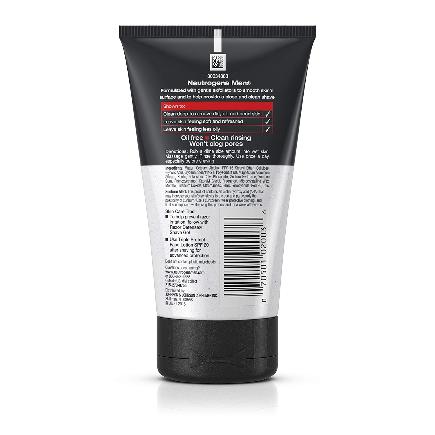Neutrogena Men Razor Defense Face Scrub-124ml thumbnail 5