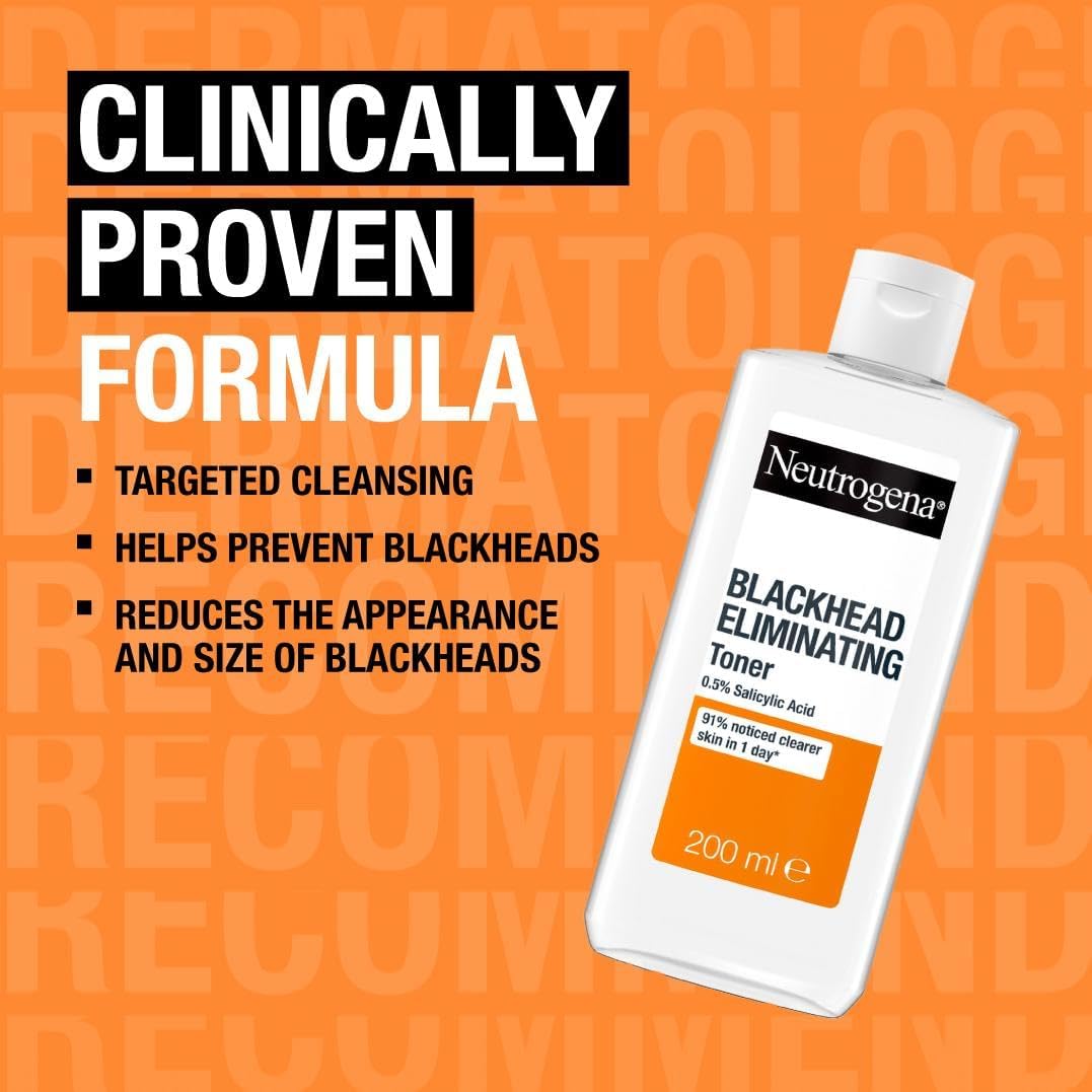 Neutrogena Blackhead Eliminating Salicylic Acid Cleansing Toner-200ml thumbnail 3
