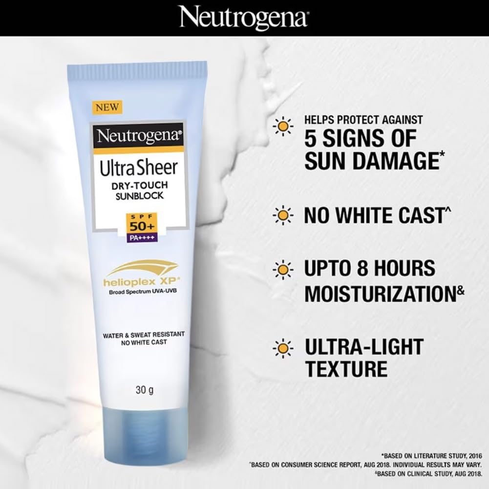 Neutrogena Ultra Sheer SPF 50+ Dry Touch Sunblock-80g thumbnail 4