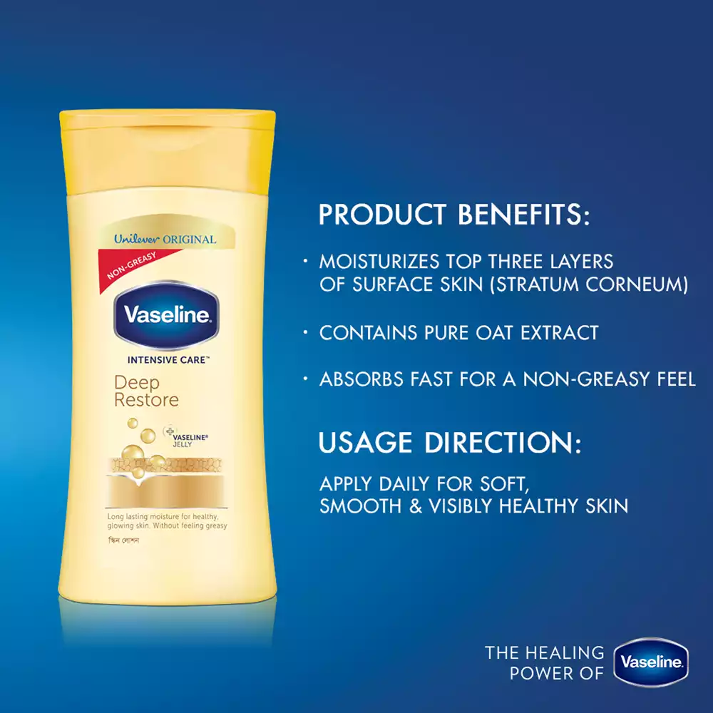 Vaseline Lotion Intensive Care Deep Restore-400ml thumbnail 7