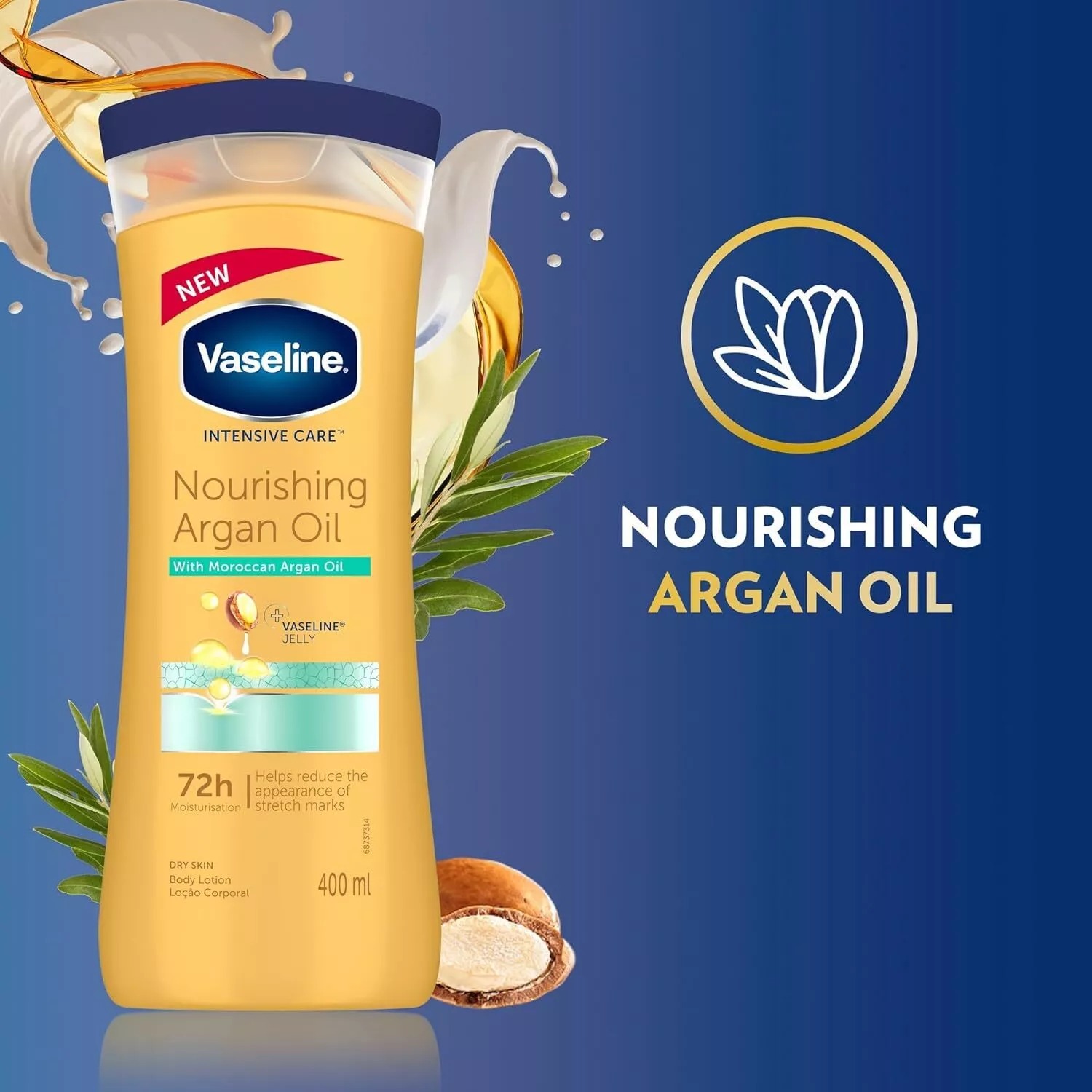 Vaseline Intensive Care Body Lotion Nourishing Argan Oil for Dry Skin-400ml thumbnail 4