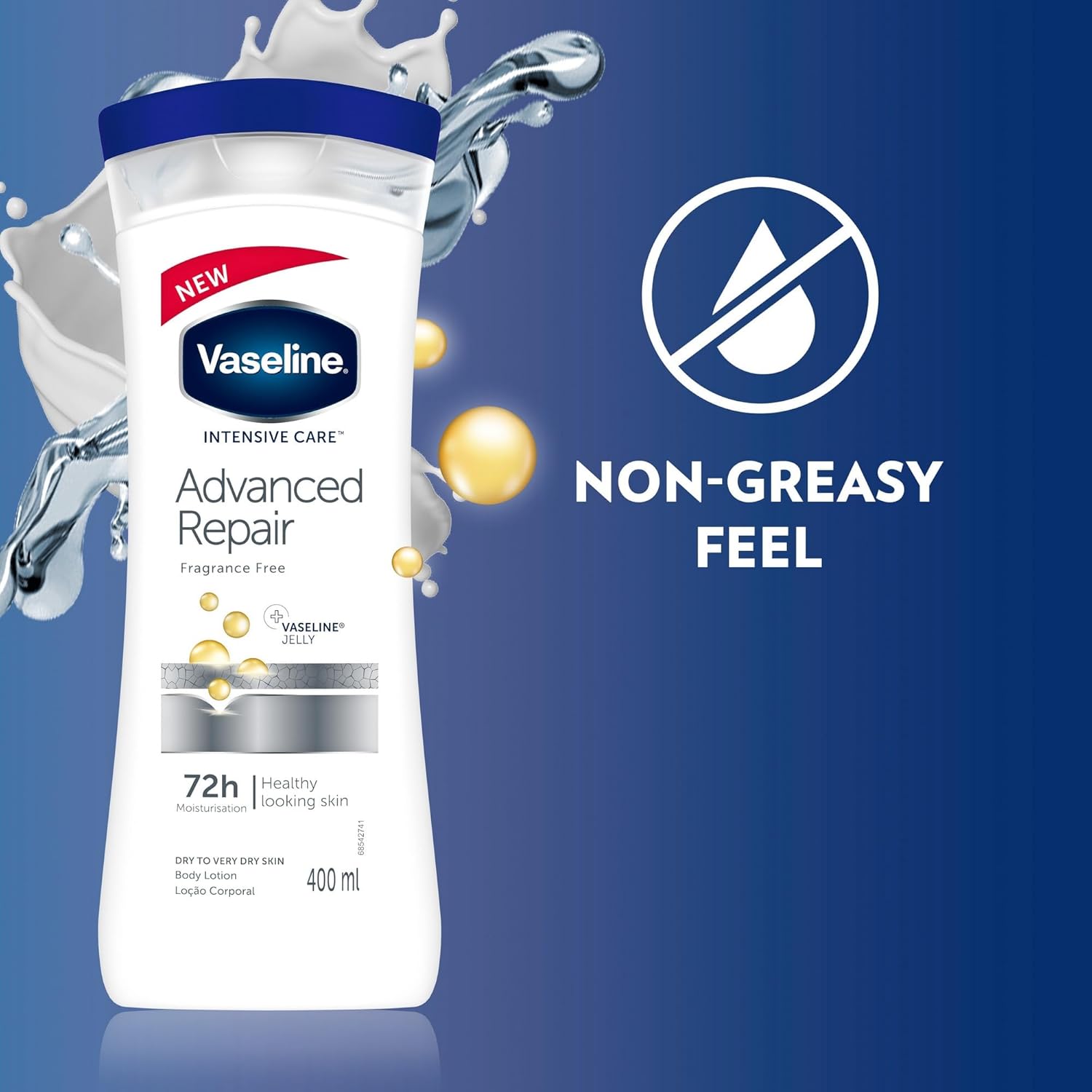 Vaseline Intensive Care Advanced Repair Fragrance Free Body Lotion for Healthy Looking Skin-400ml thumbnail 6