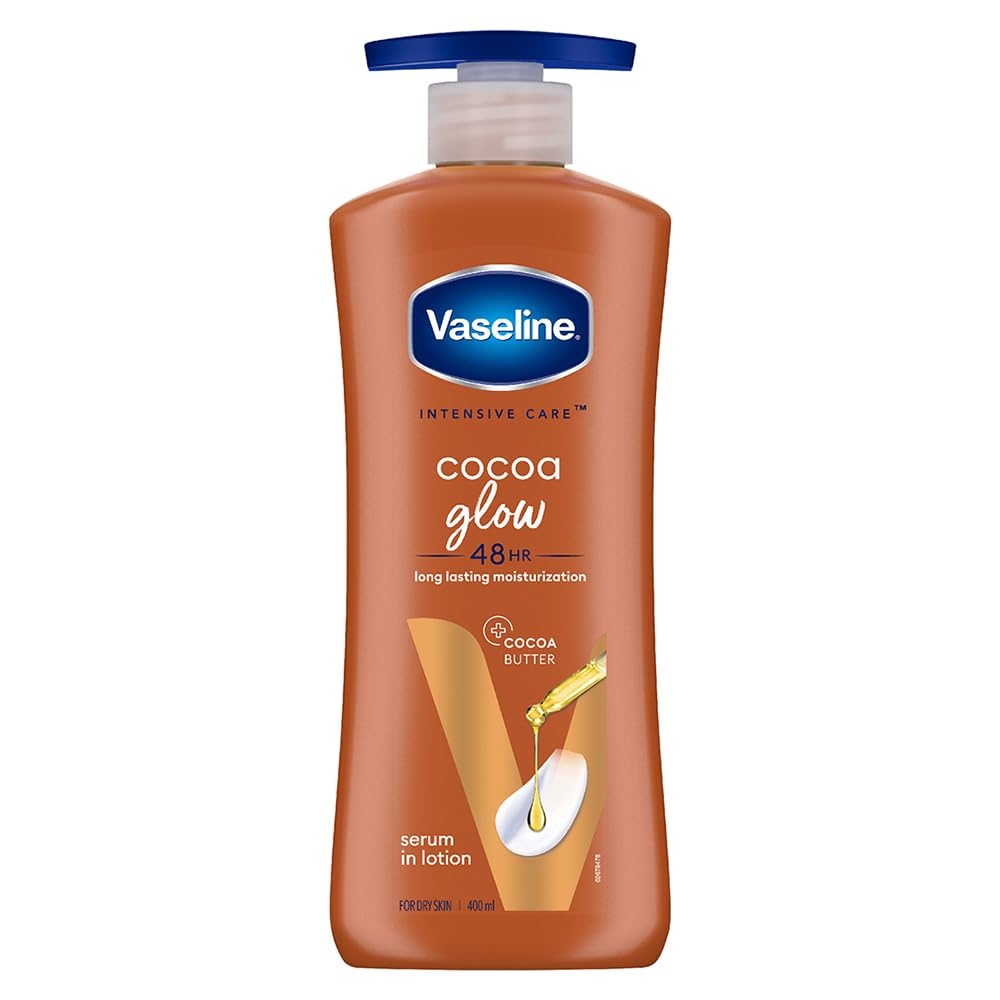 Vaseline Intensive Care Cocoa Glow 48HR Long Lasting Moisturization Body Lotion-400ml