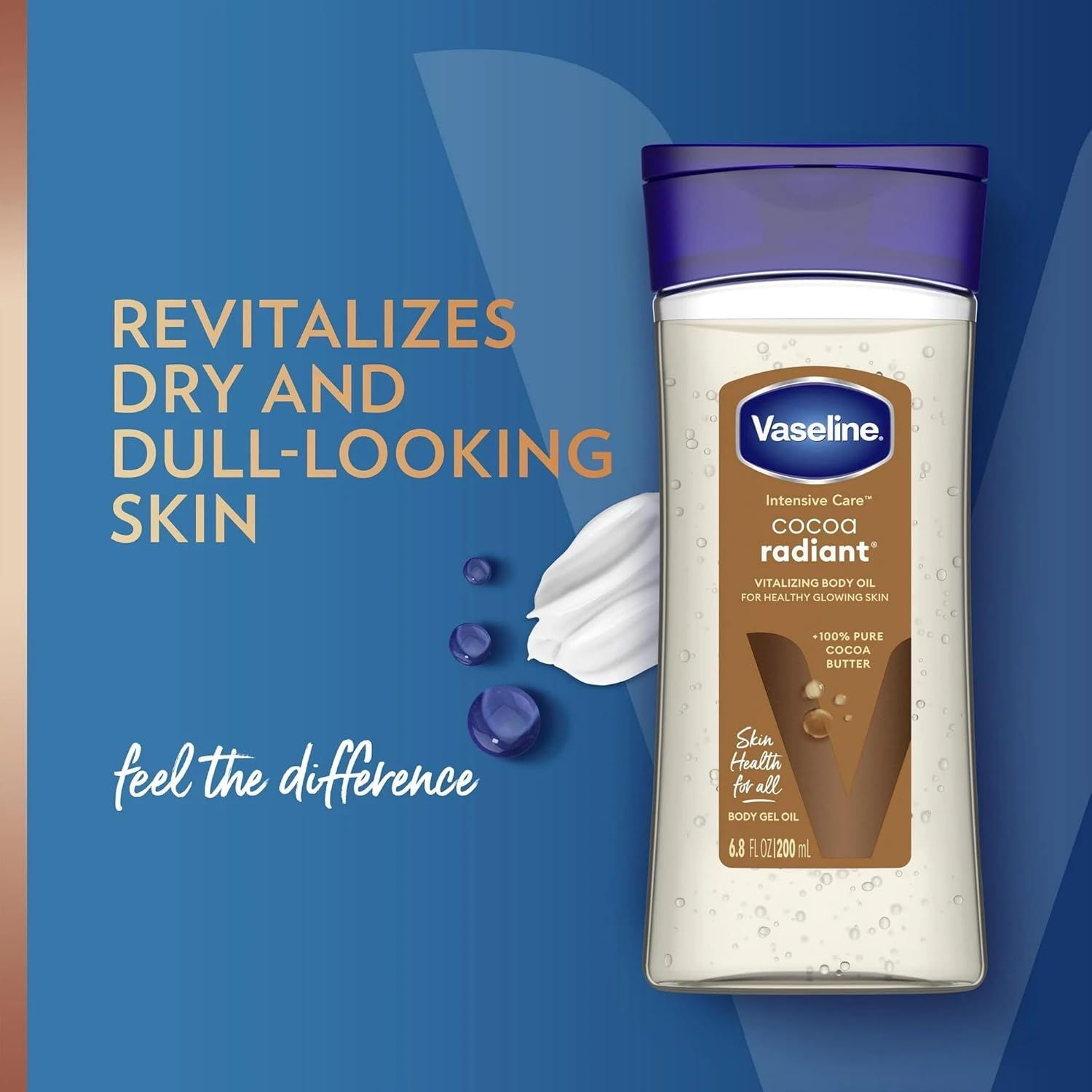 Vaseline Intensive Care Cocoa Radiant Skin Health for All Body Gel Oil-200ml thumbnail 3