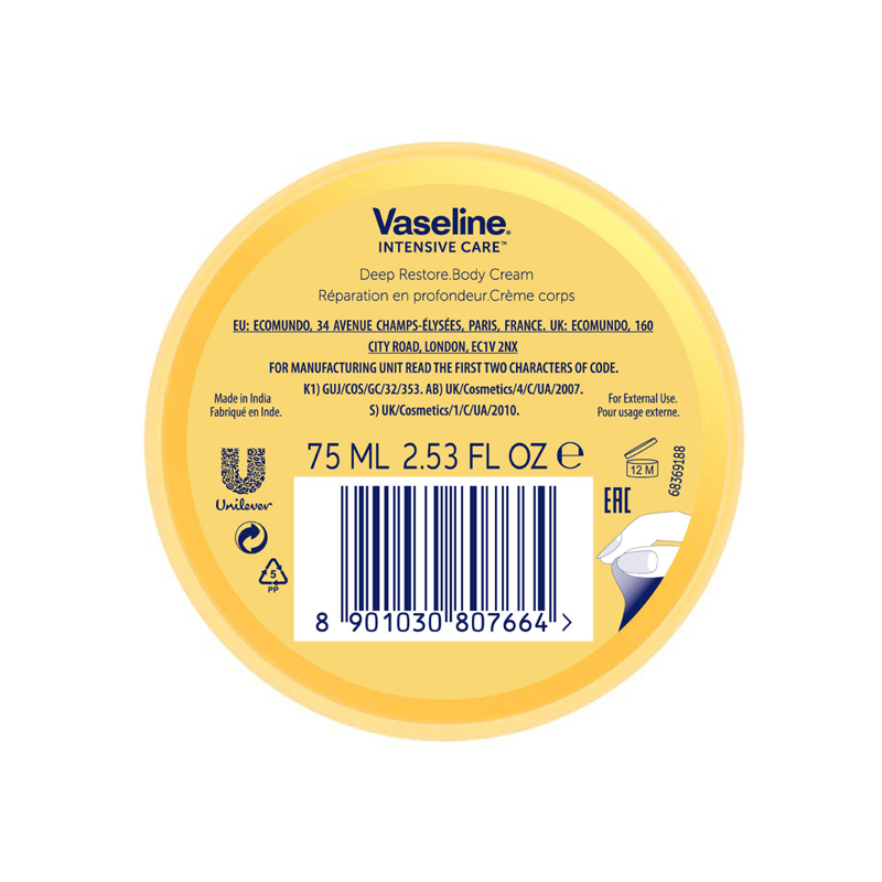 Vaseline Intensive Care Deep Restore Body Cream-75ml