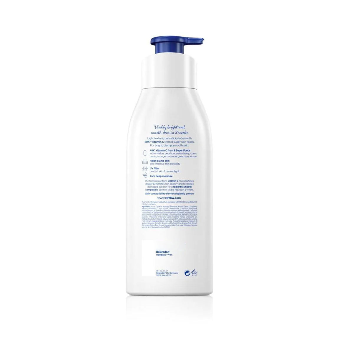 Nivea Body Lotion Double Moisture Care Extra Bright Superfood with Vitamin C-550ml thumbnail 3