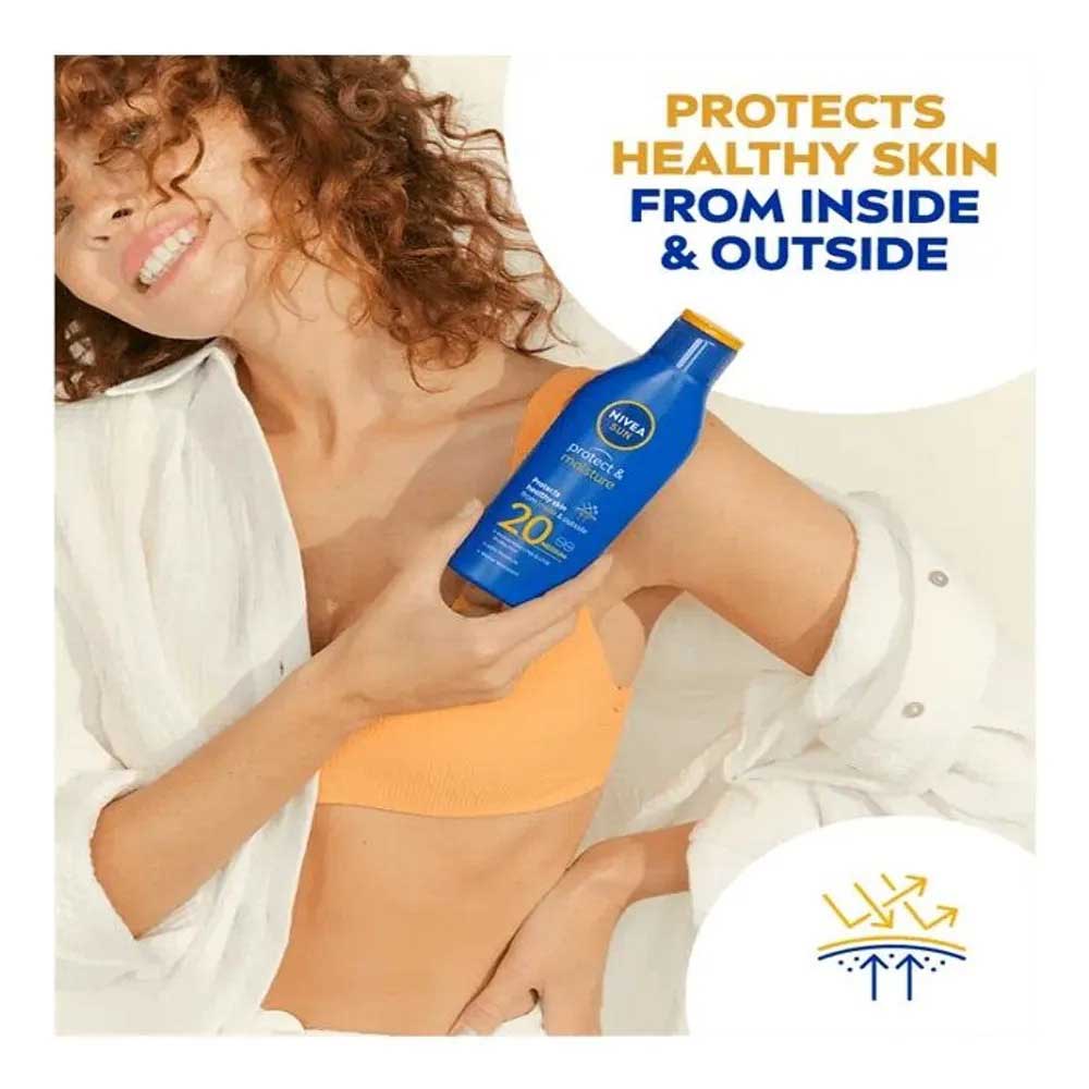 Nivea Sun Protect & Moisture Lotion SPF 50+ for Maximum Sun Defense-200ml thumbnail 3