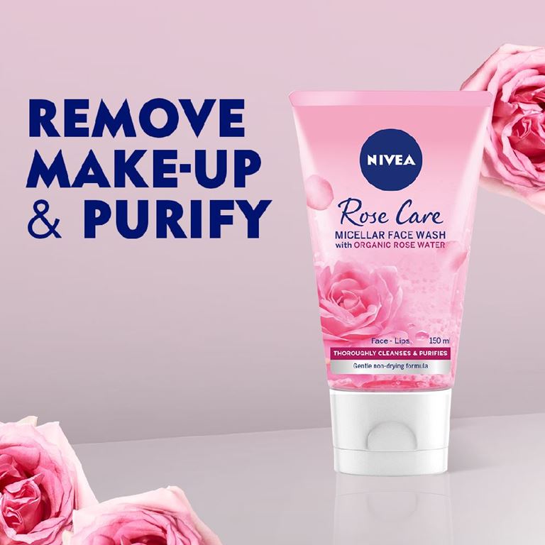 Nivea Rose Care Micellar Face Wash with Organic Rose Water-150ml thumbnail 4