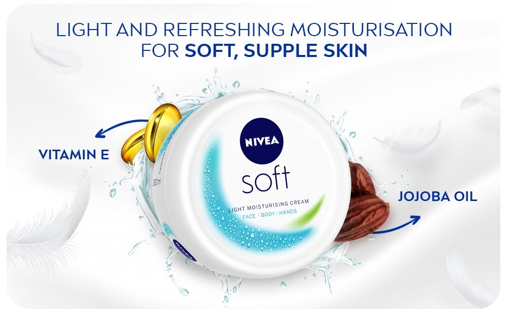 NIVEA Soft Moisturizing Cream with Vitamin E & Jojoba Oil-50ml thumbnail 5