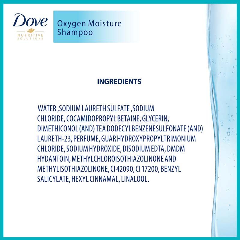 Dove Oxygen Moisture Shampoo-330ml thumbnail 5