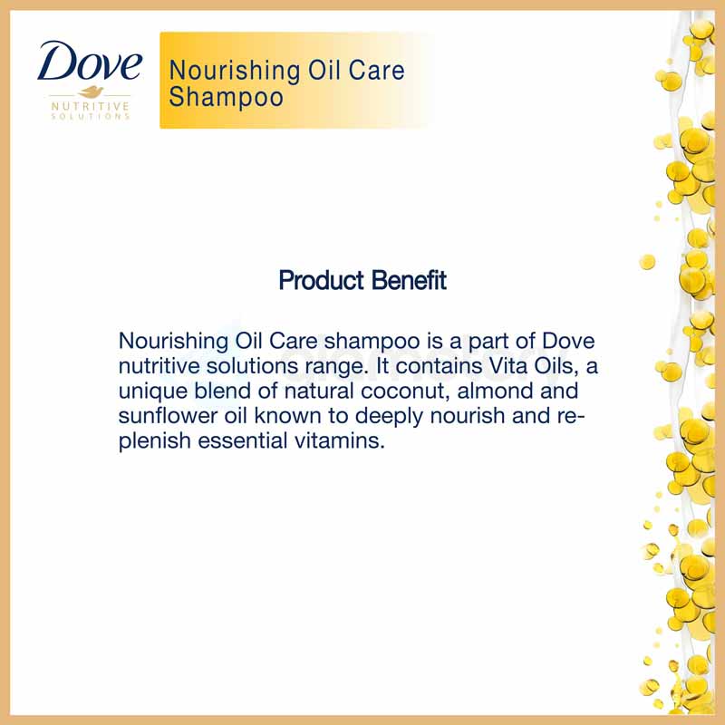 Dove Shampoo Nourishing Oil Care-330ml thumbnail 3