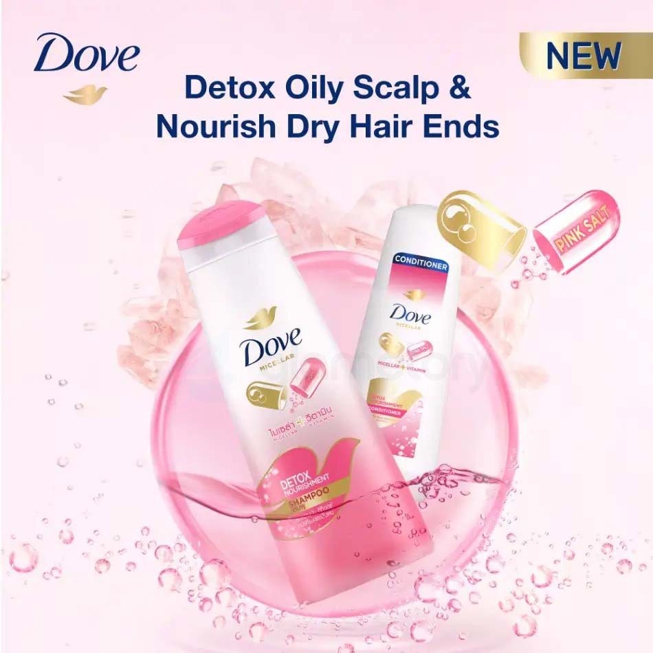 Dove Micellar Detox Nourishment Shampoo-330ml thumbnail 3