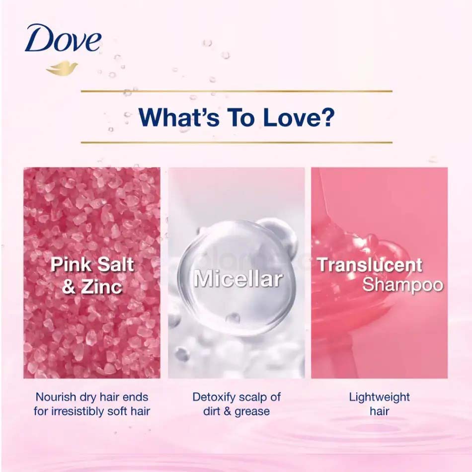 Dove Micellar Detox Nourishment Shampoo-330ml thumbnail 4