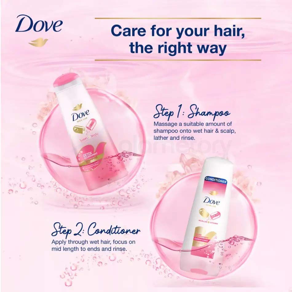 Dove Micellar Detox Nourishment Shampoo-330ml thumbnail 5