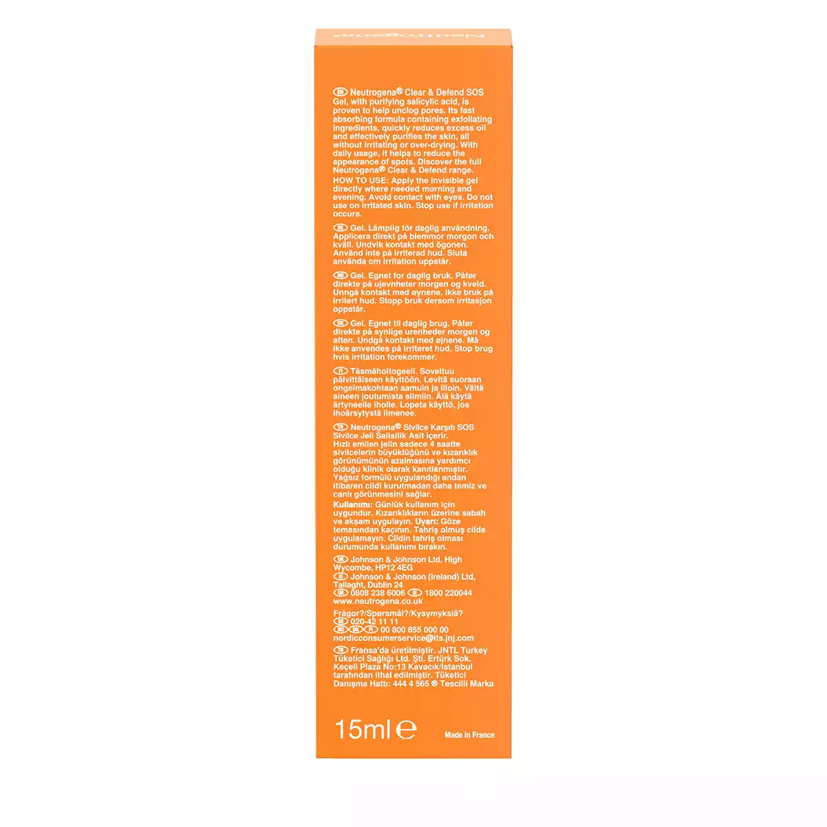 Neutrogena Clear & Defend 0.5% Salicylic Acid Oil Free SOS Gel-15ml